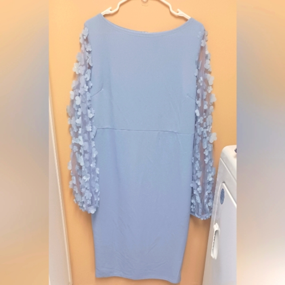 Lavender and lace Shein dress fits 14/16 zipper back
